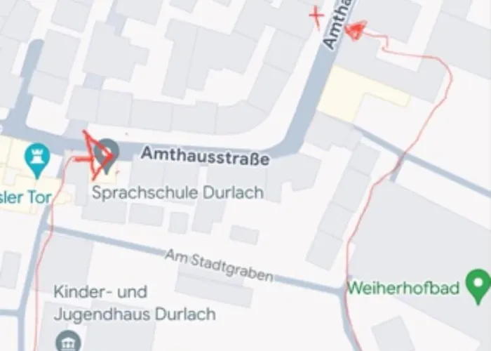 Exklusives Haus, Ruhig Gelegen Im Innenhof, Zentral, Lichtdurchflutet Zustellbett,babybett Bei Bedarf * Karlsruhe